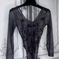 Vivienne Westwood 1992 Boulle Sheer Mesh Black Bodysuit S/S 1992 Salon Collection documented archival piece - Size M